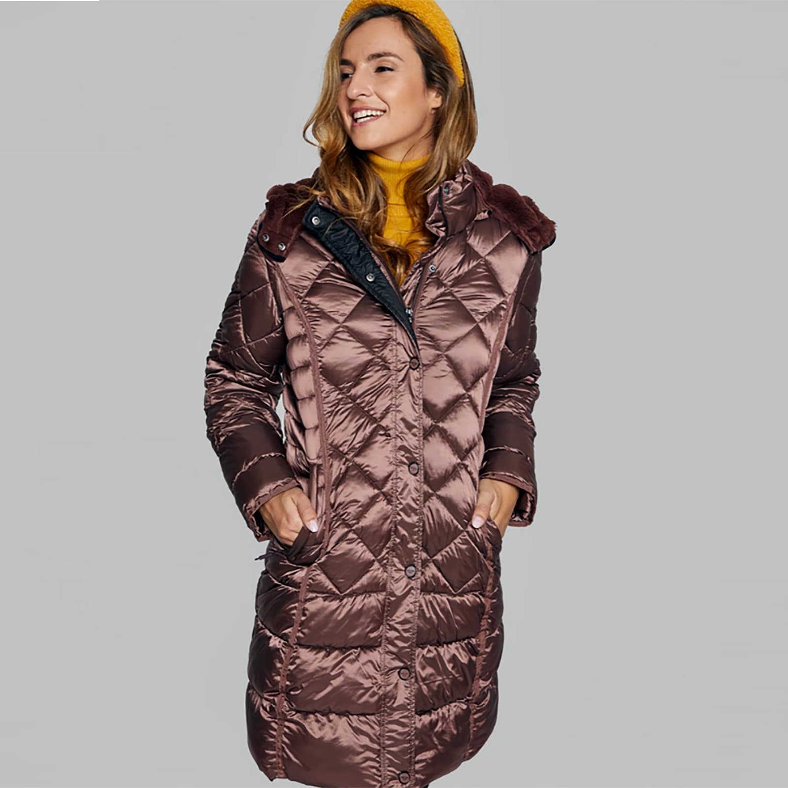 Parka Mujer con Capucha de Pelo Ecologico Desmontable MARKET by Mario Echevarria