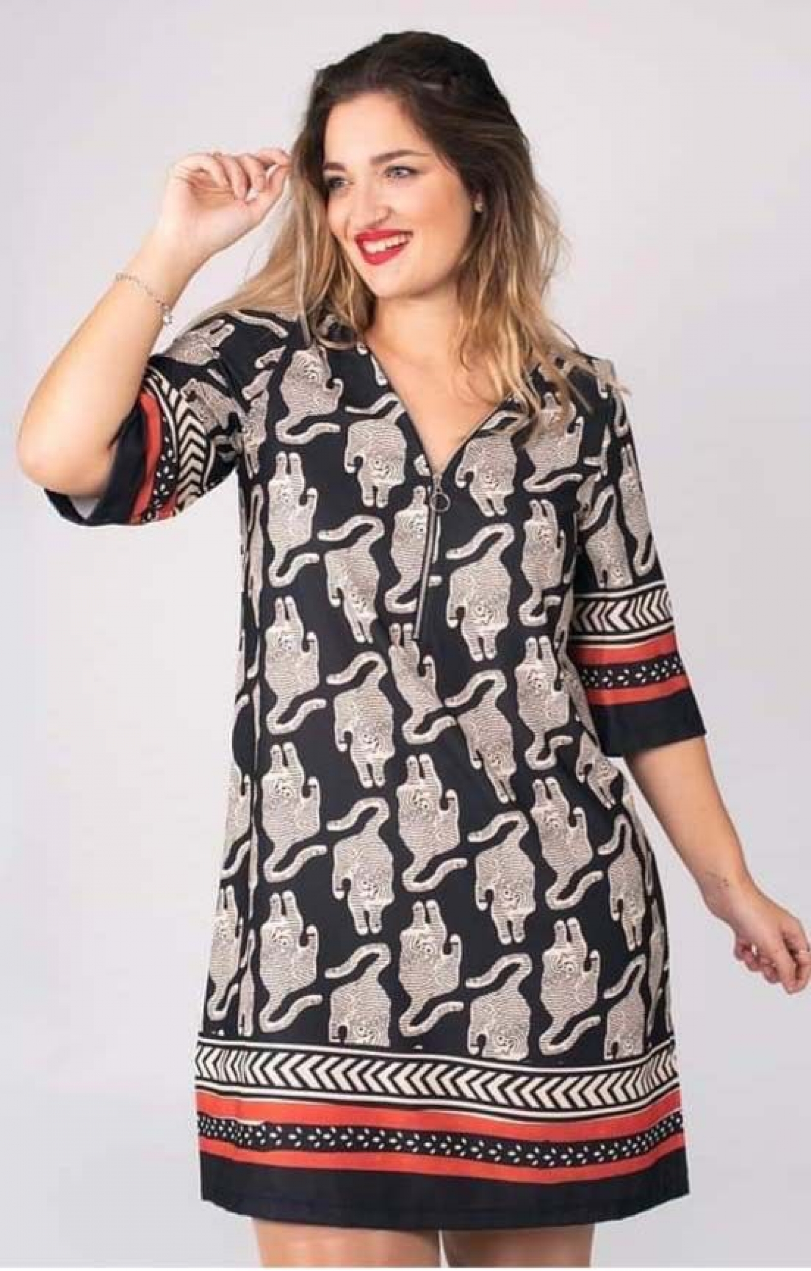 Vestido estampado de leopardos