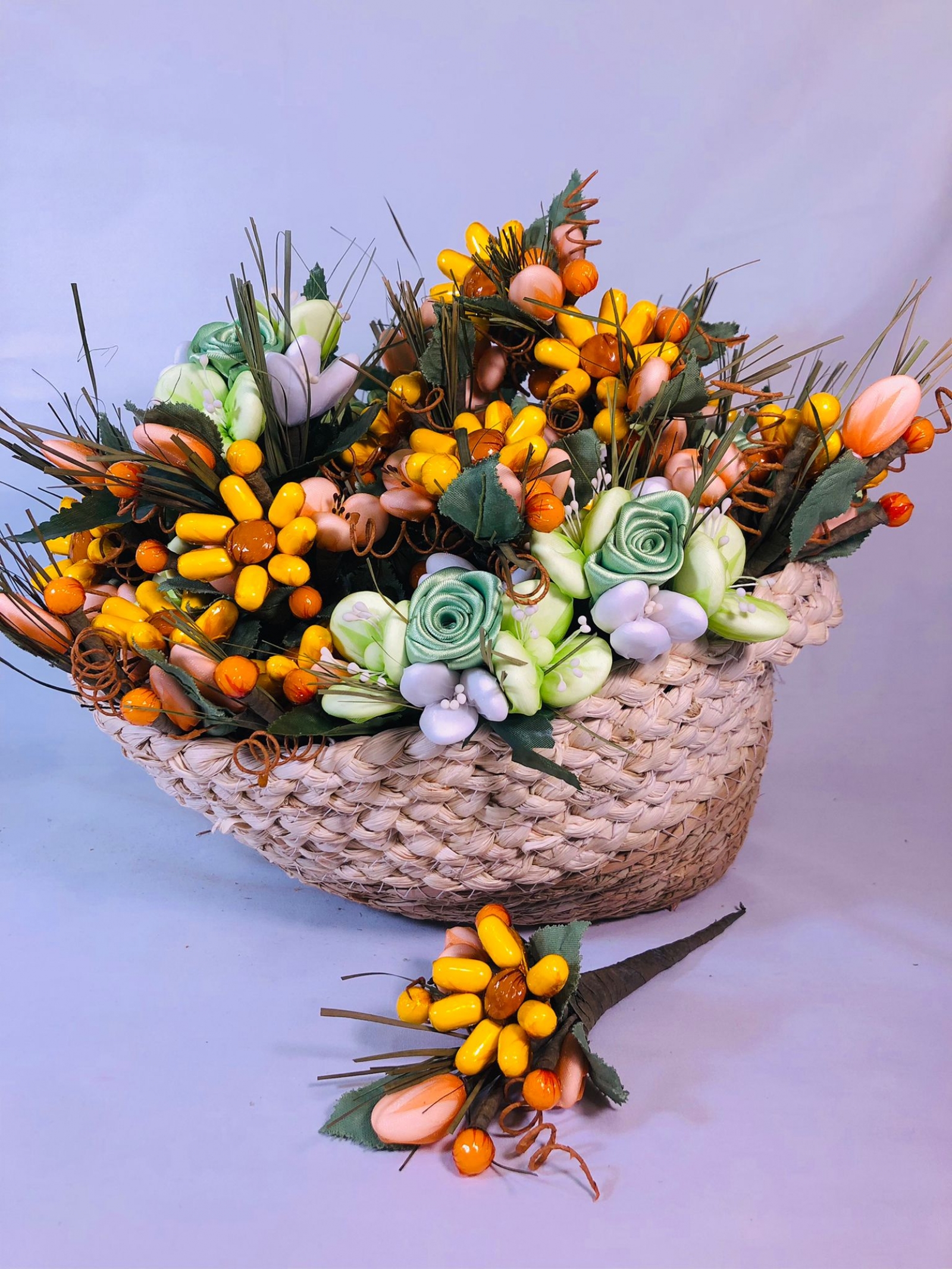 Flores de chocolate hechas a mano