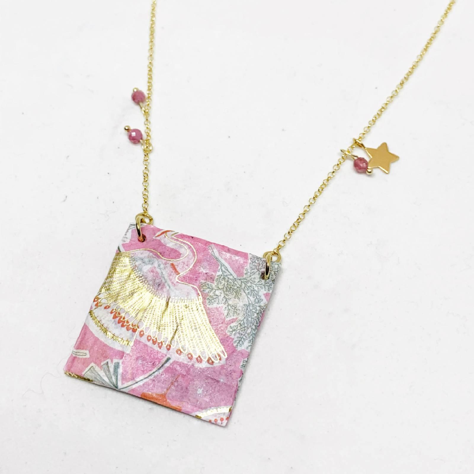 Collar Japons color rosa