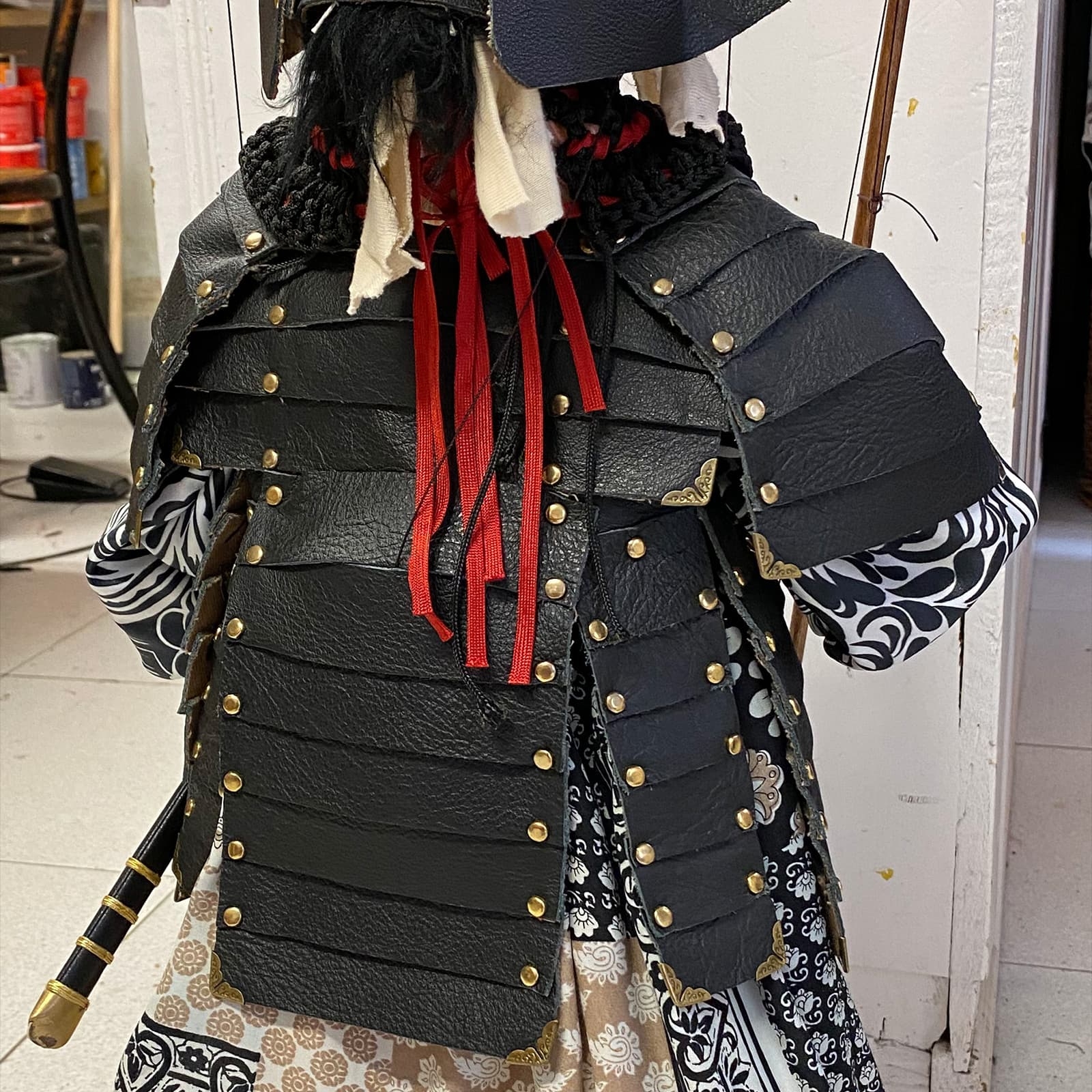 marioenta artesanal - guerrero samurai - menina - hondarribia