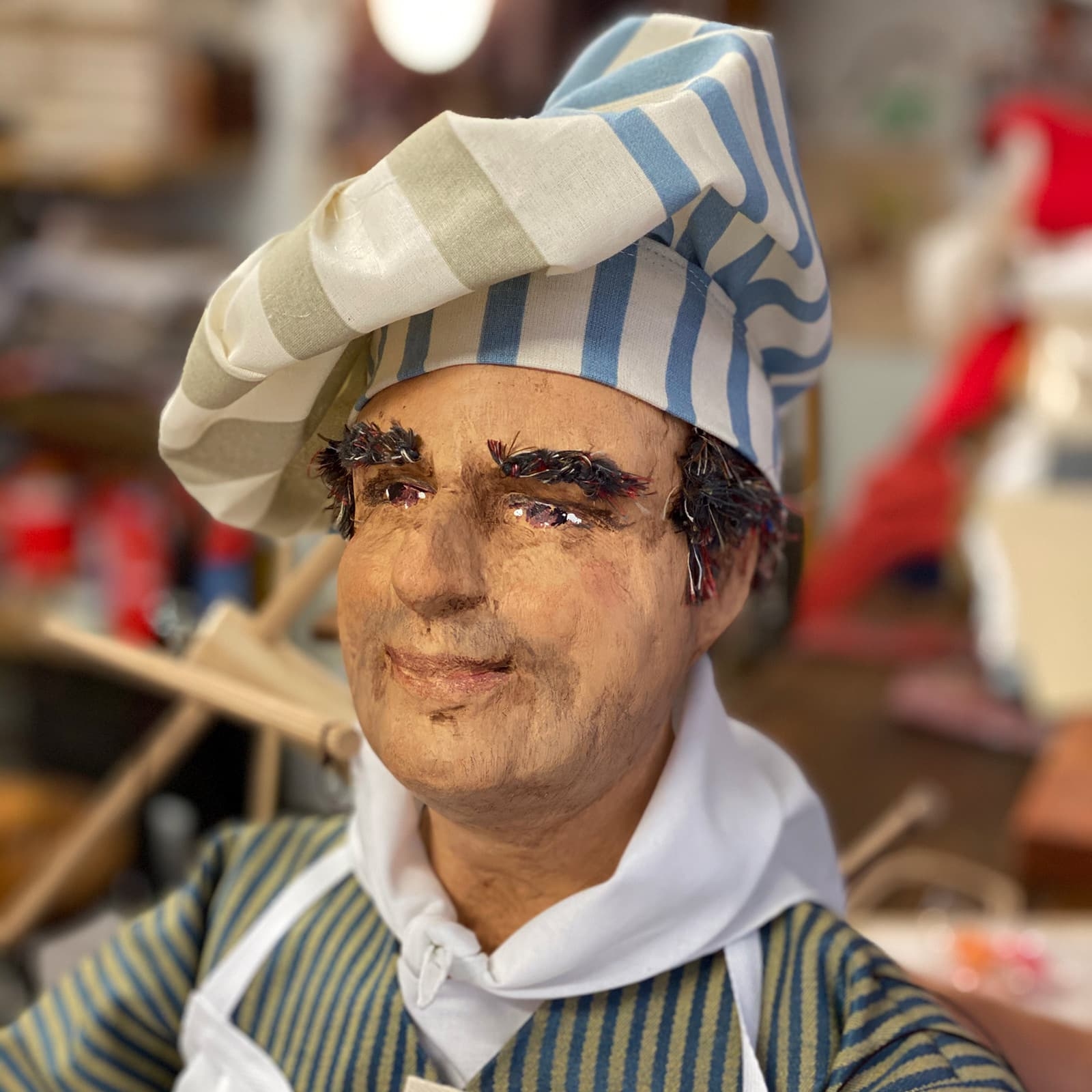 marioneta artesanal - cocinero - menina - hondarribia