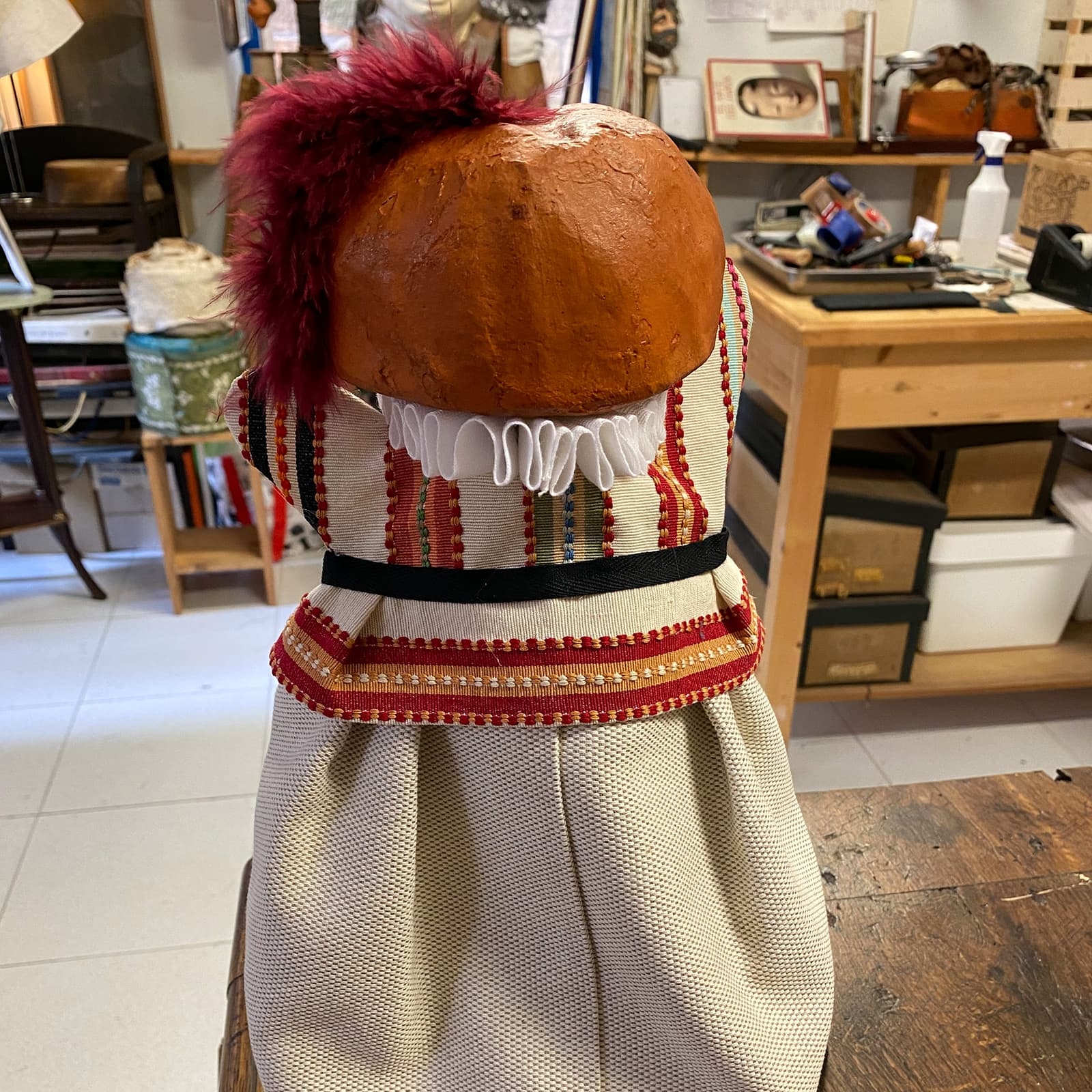 marioneta artesanal de guante - menina - hondarribia