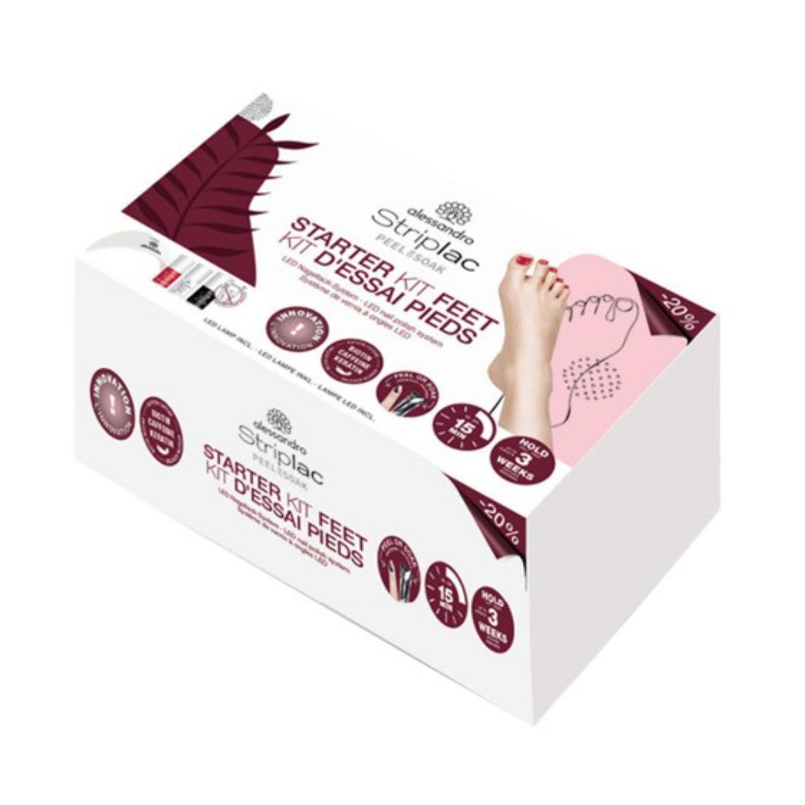 SET STRIPLAC PEEL OR SOAK FEET. ALESSANDRO