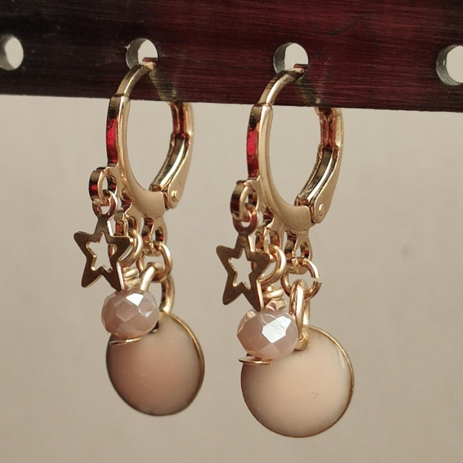 ARETE 3 COLGANTES ROSA