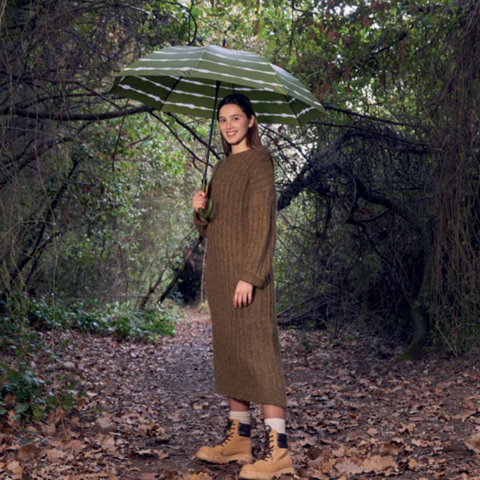 PARAGUAS LARGO TIED DYE VERDE