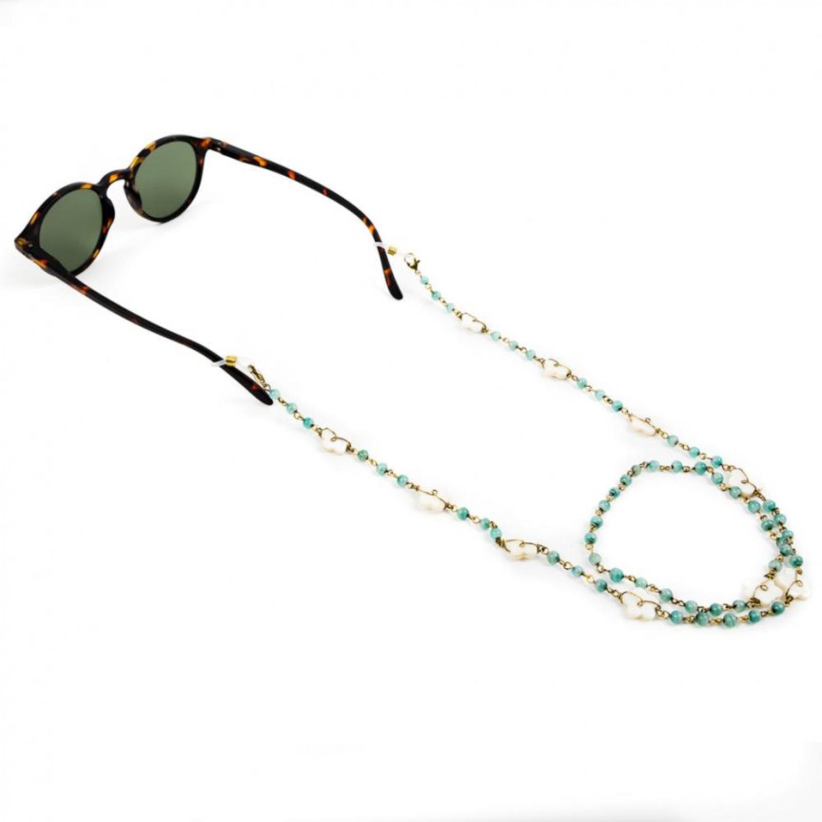 Cordn gafas/mascarrilla  azul aqua/natural TANTREND