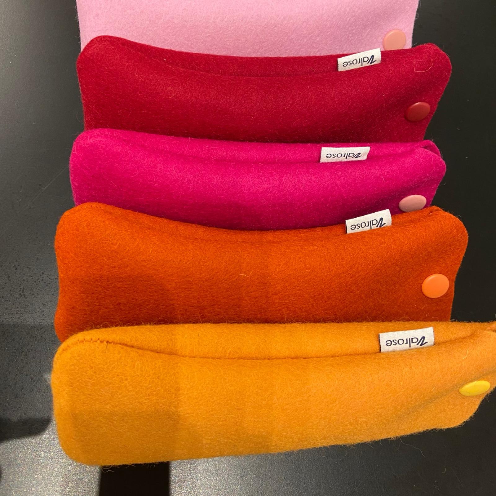 Funda artesanal para gafa en fieltro naranja