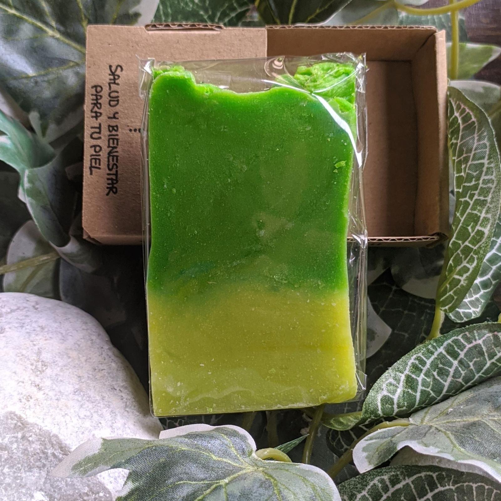 JABON ARTESANO ALOE VERA con bolsito de yute