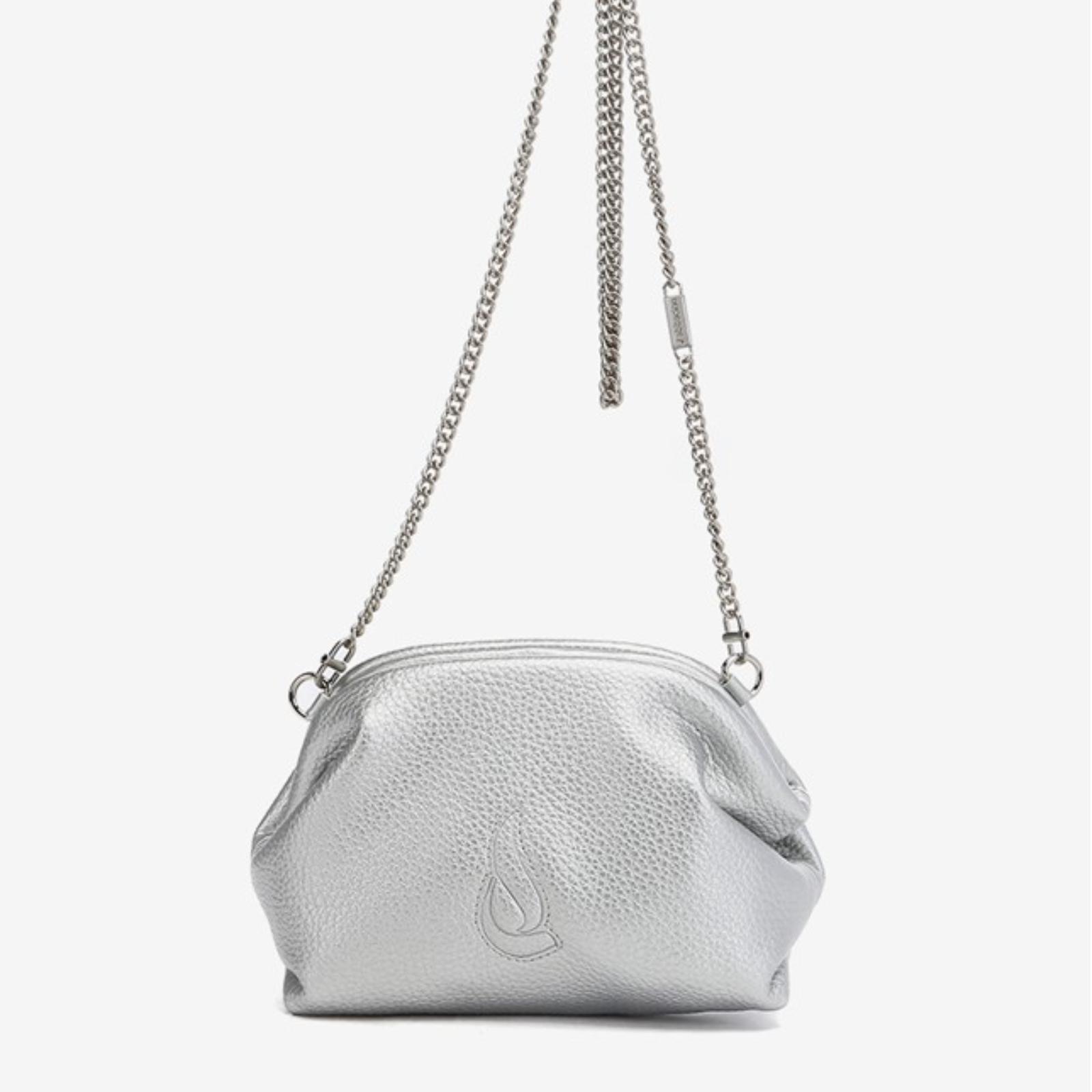 BOLSO BANDOLERA PLATEADO