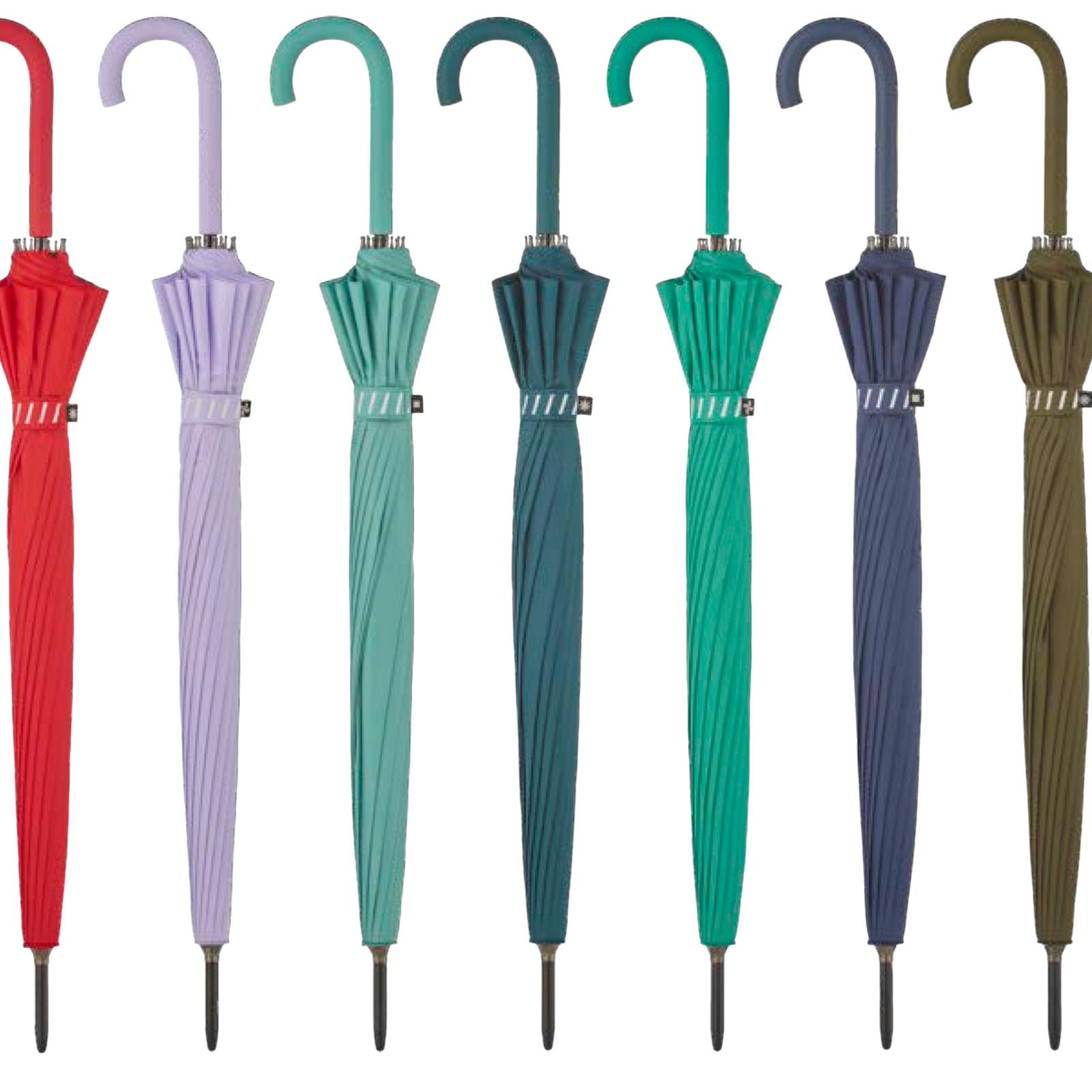 PARAGUAS LARGO LISO DOBLE VARILLA AGUAMARINA