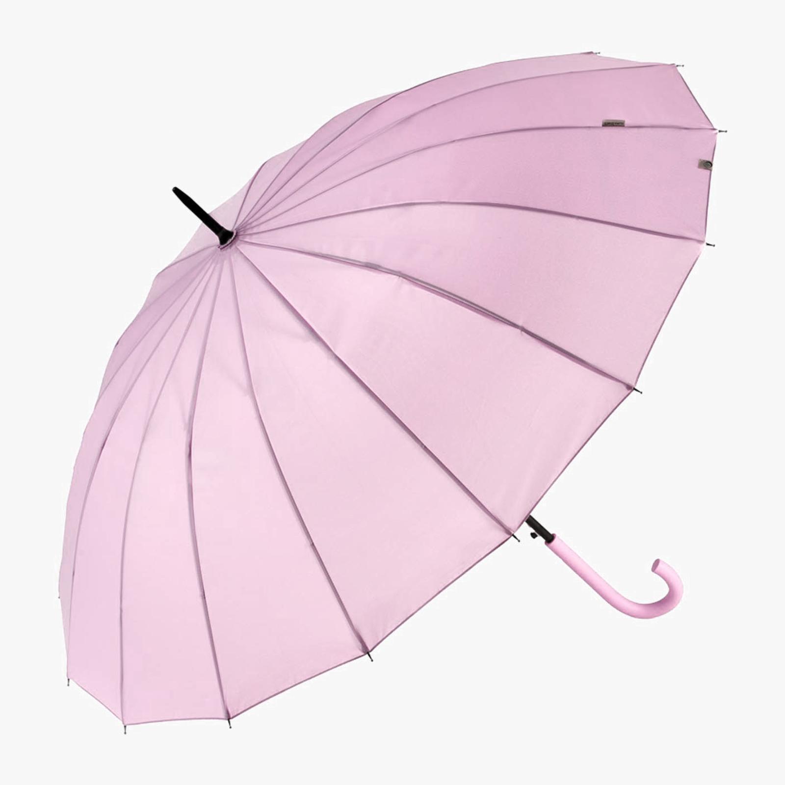 PARAGUAS LARGO LISO DOBLE VARILLA ROSITA