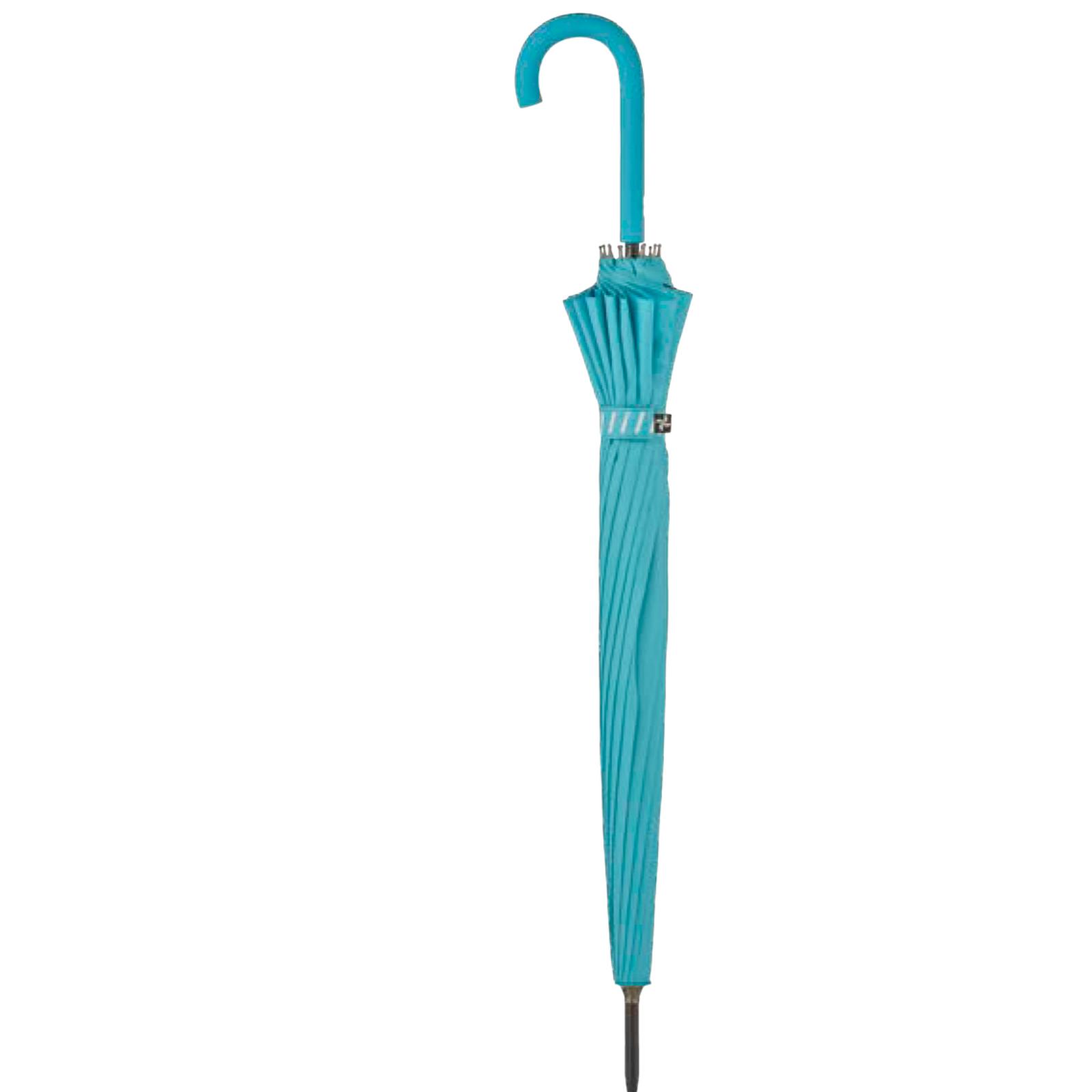 PARAGUAS LARGO LISO DOBLE VARILLA TURQUESA