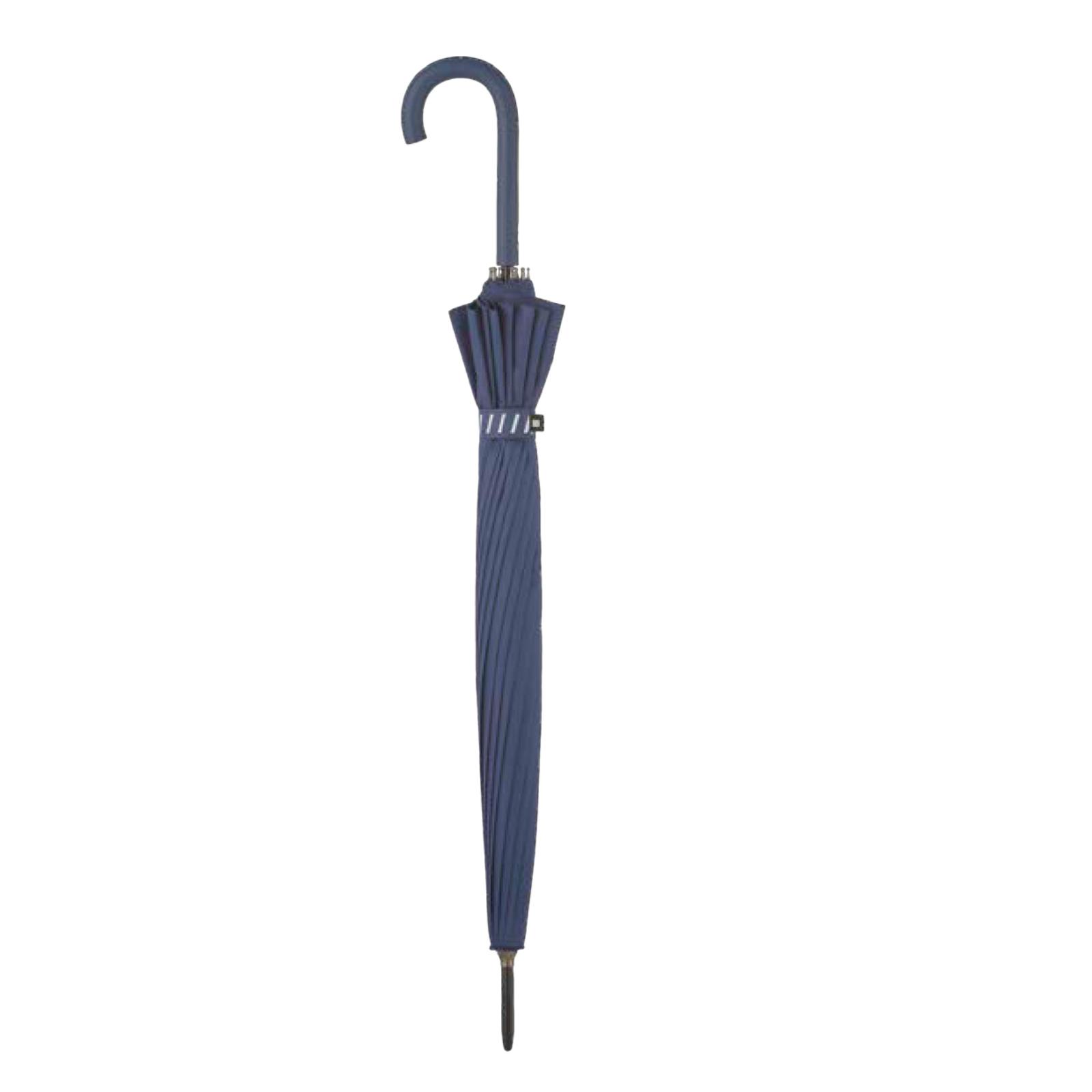 PARAGUAS LARGO LISO DOBLE VARILLA MARINO