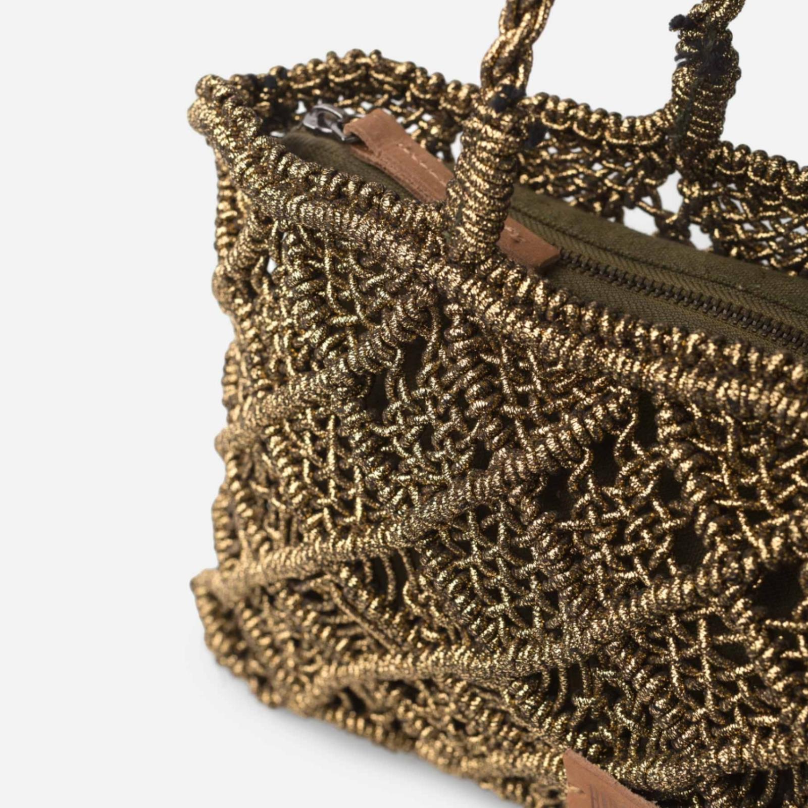 BOLSO DE HOMBRO METAL SONORA NEGRO/DORADO