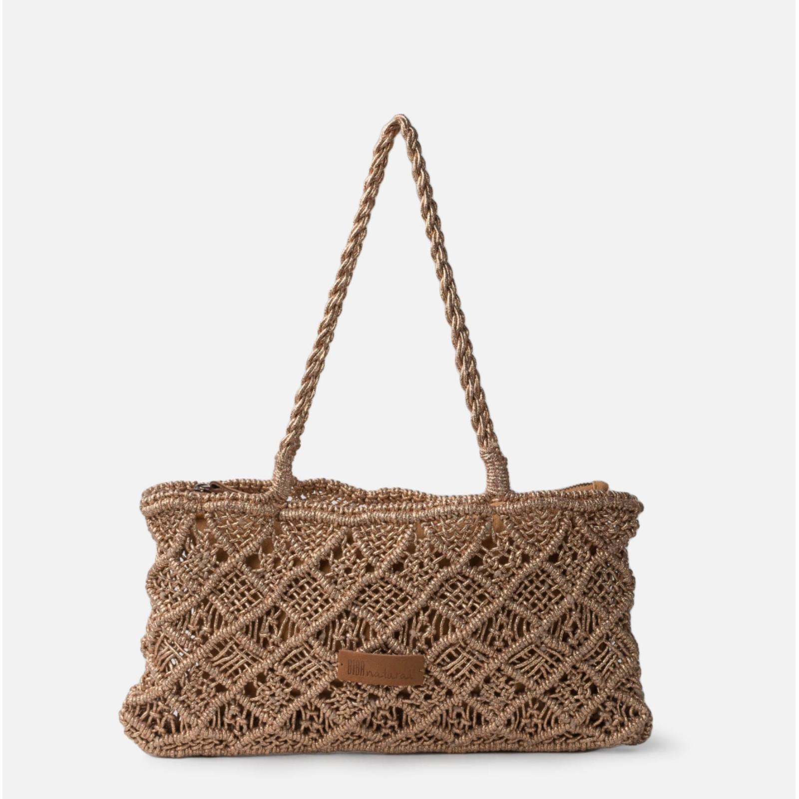 BOLSO DE HOMBRO METAL SONORA ORO ROSA