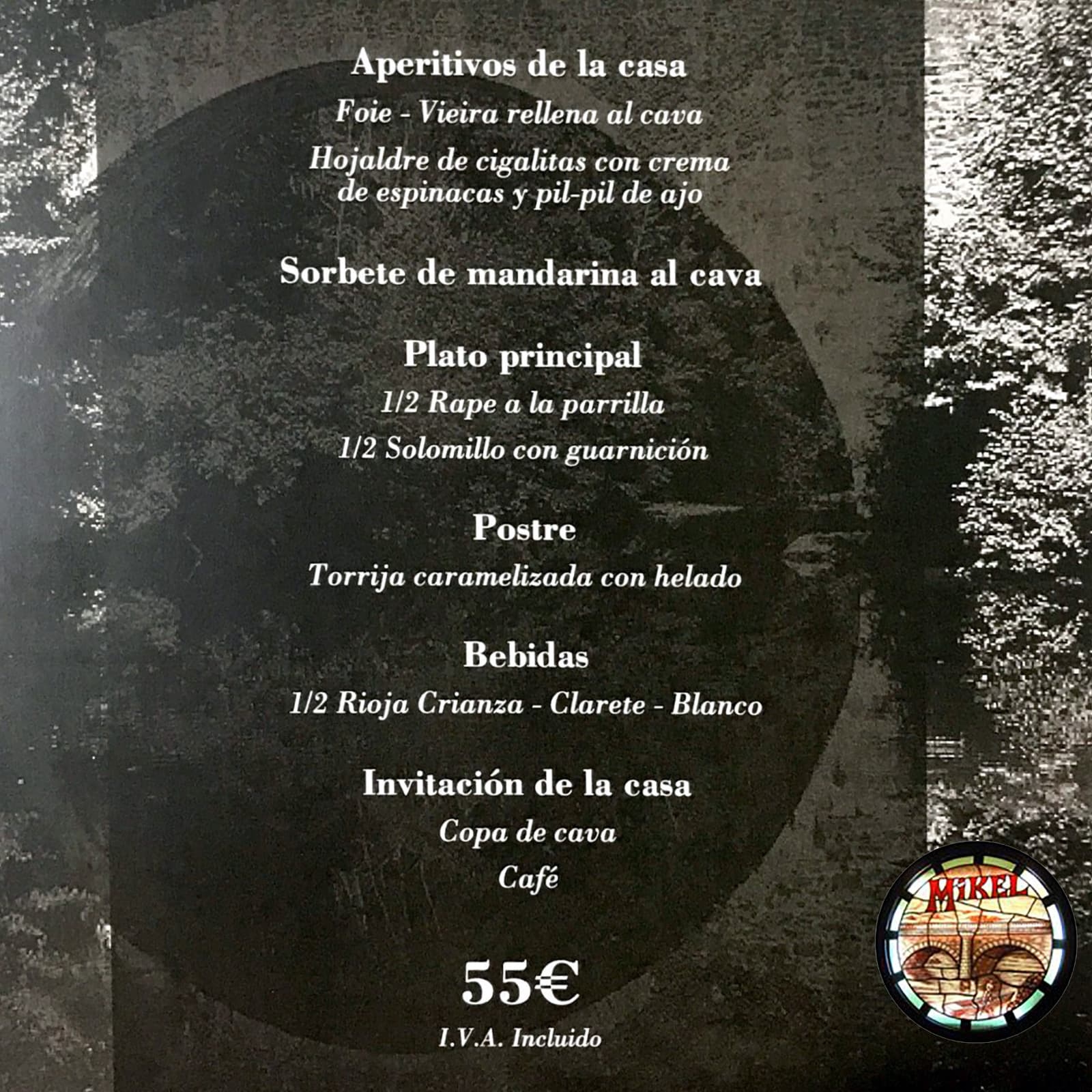 Menú MARKET Mar Y Tierra 1 persona | Restaurante MIKEL - Irún