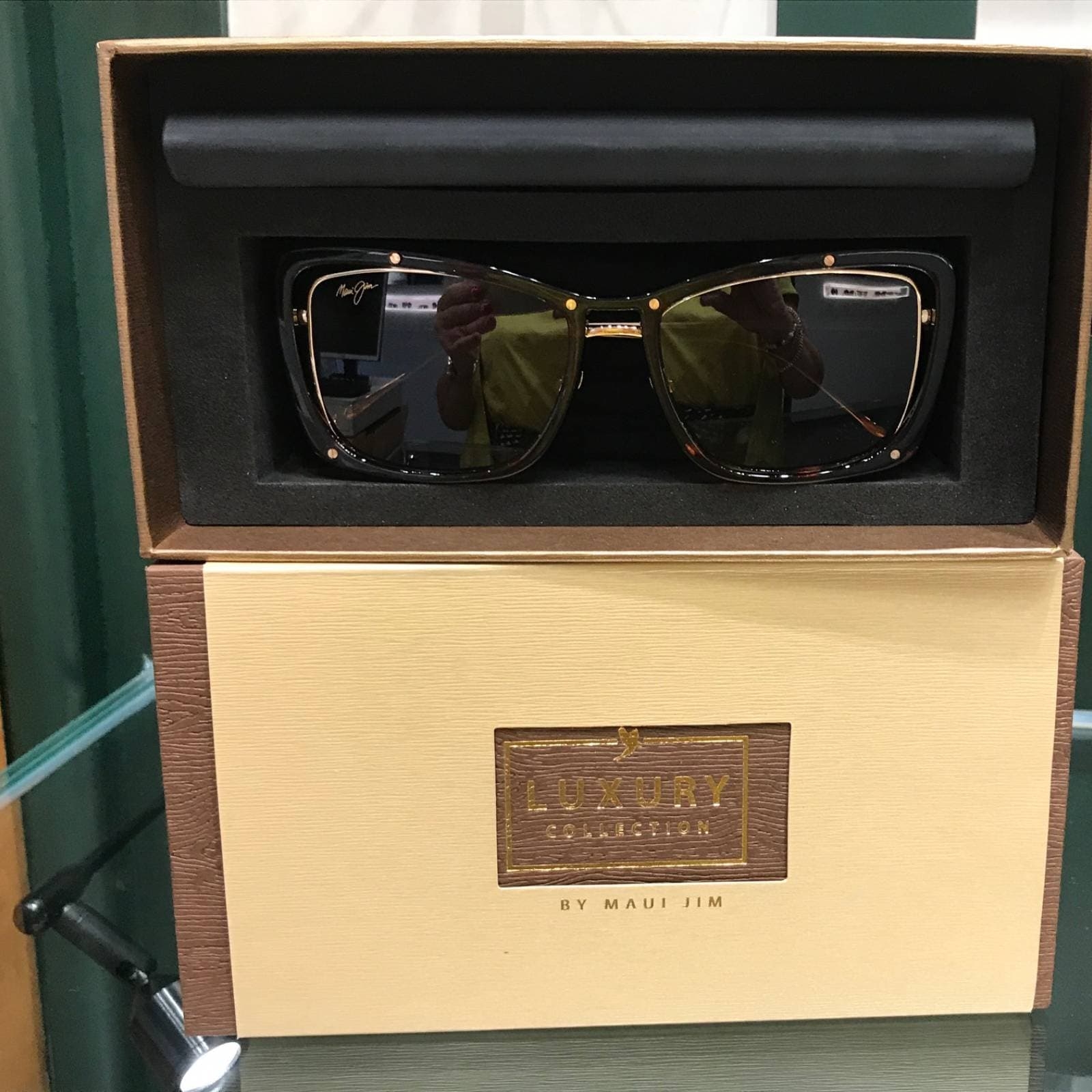 gafas sol, carey, titanio dorado, amariposadas.Luxory