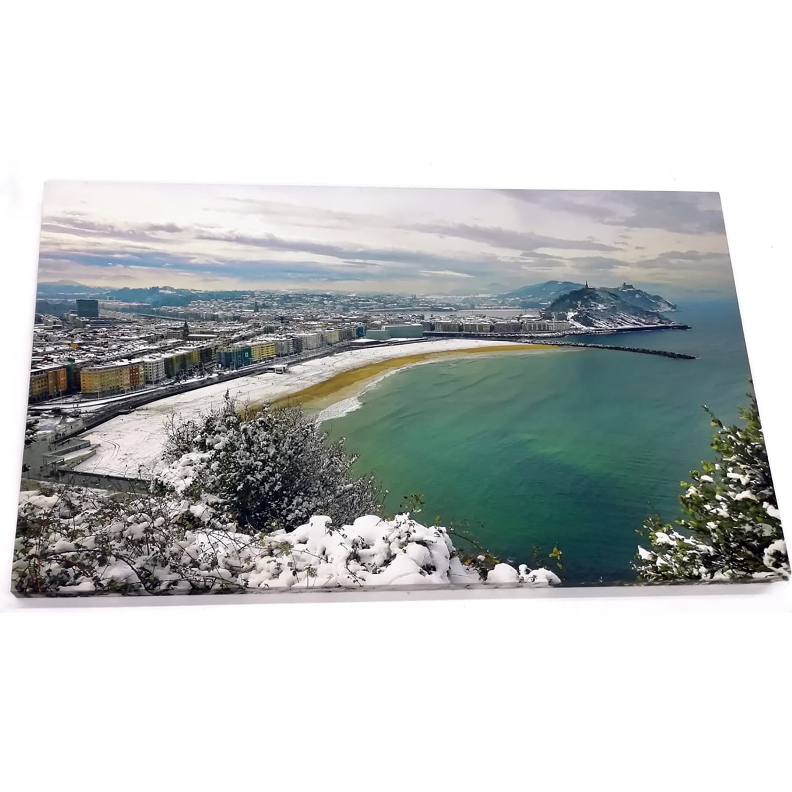 lienzo paisaje nevado donostia - manipel