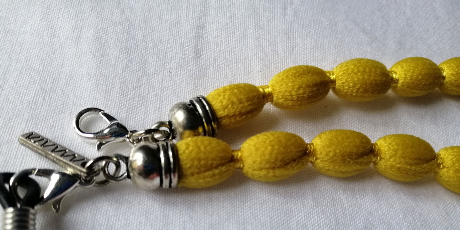 Cordón para gafas de algodón amarillo