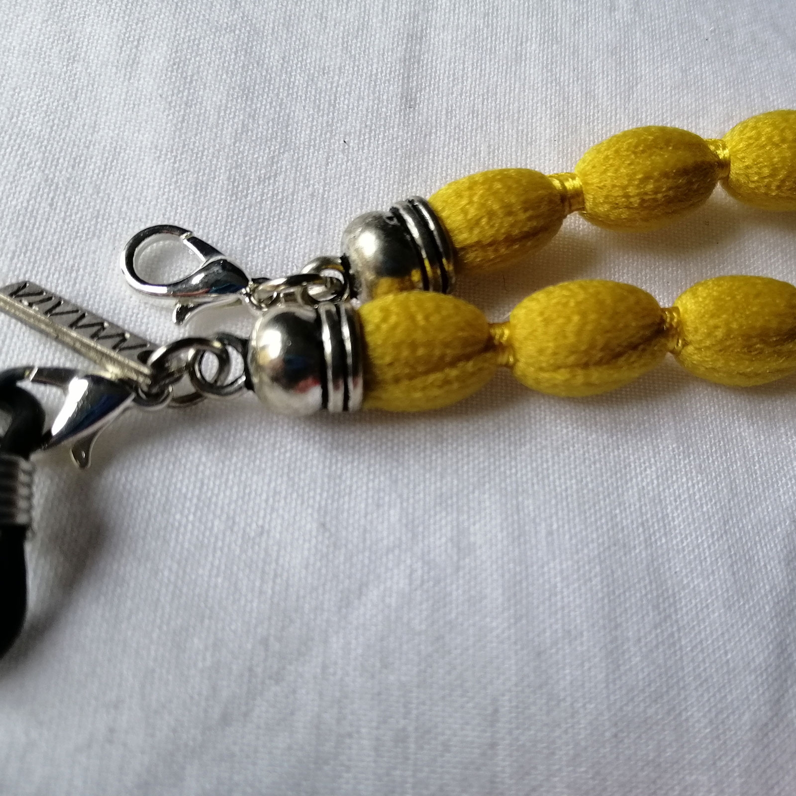 Cordón para gafas de algodón amarillo