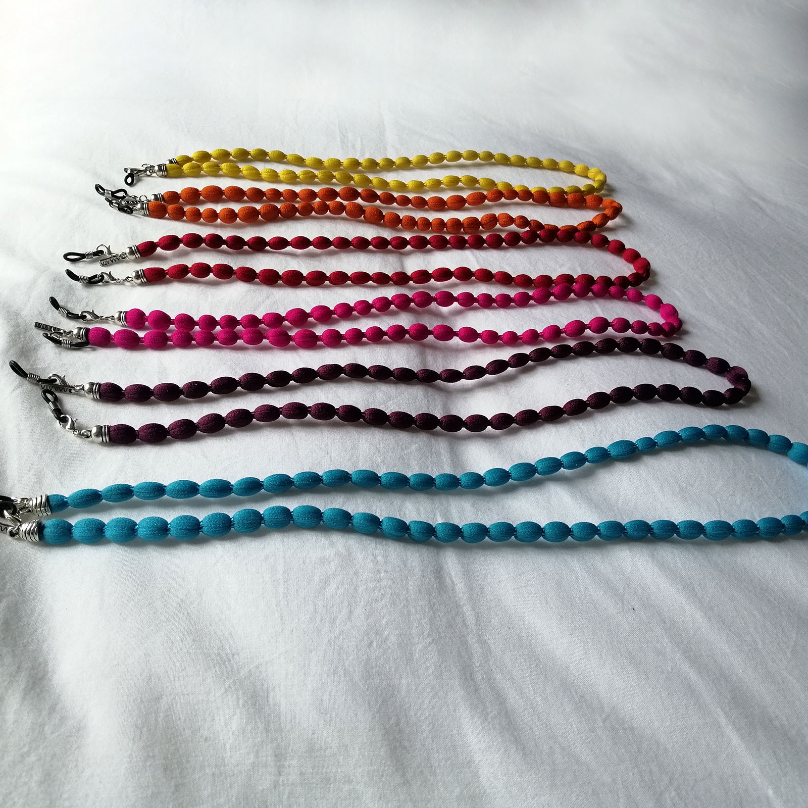Cordón para gafas de algodón amarillo