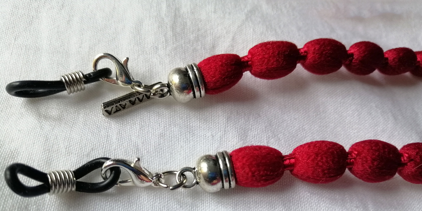 Cordón para gafas de algodón rojo