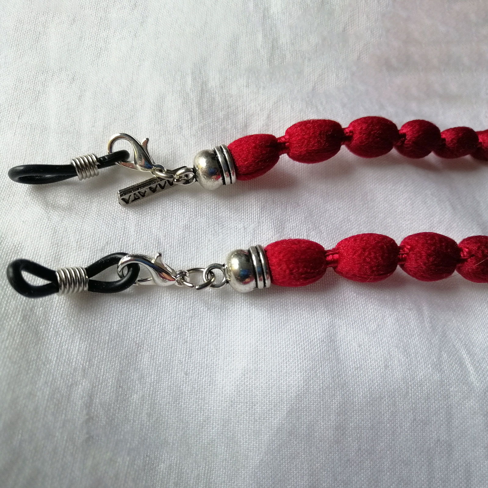 Cordón para gafas de algodón rojo