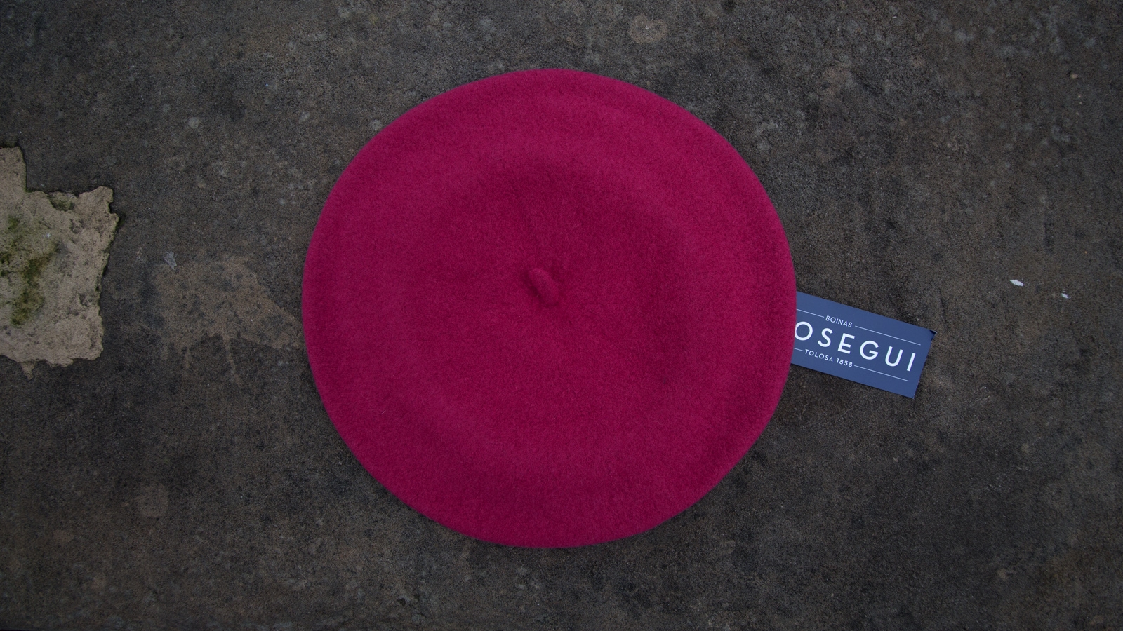 Boina Elsegui DAME con 100% lana merino cereza - Mercera DORI - Irn - Gipuzkoa