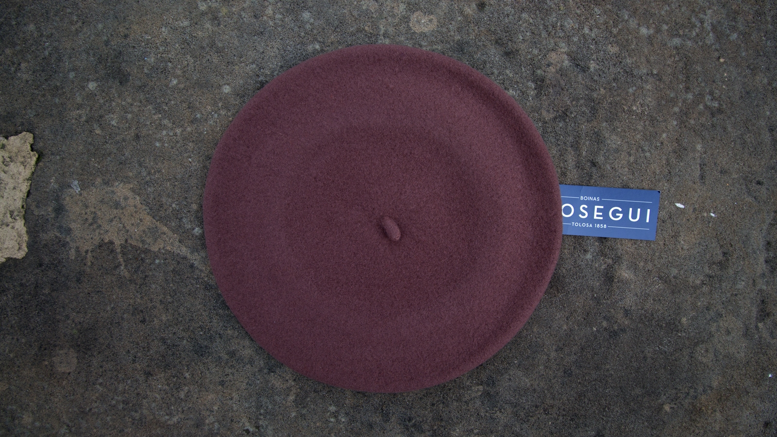 Boina Elsegui DAME con 100% lana merino topo - Mercera DORI - Irn - Gipuzkoa