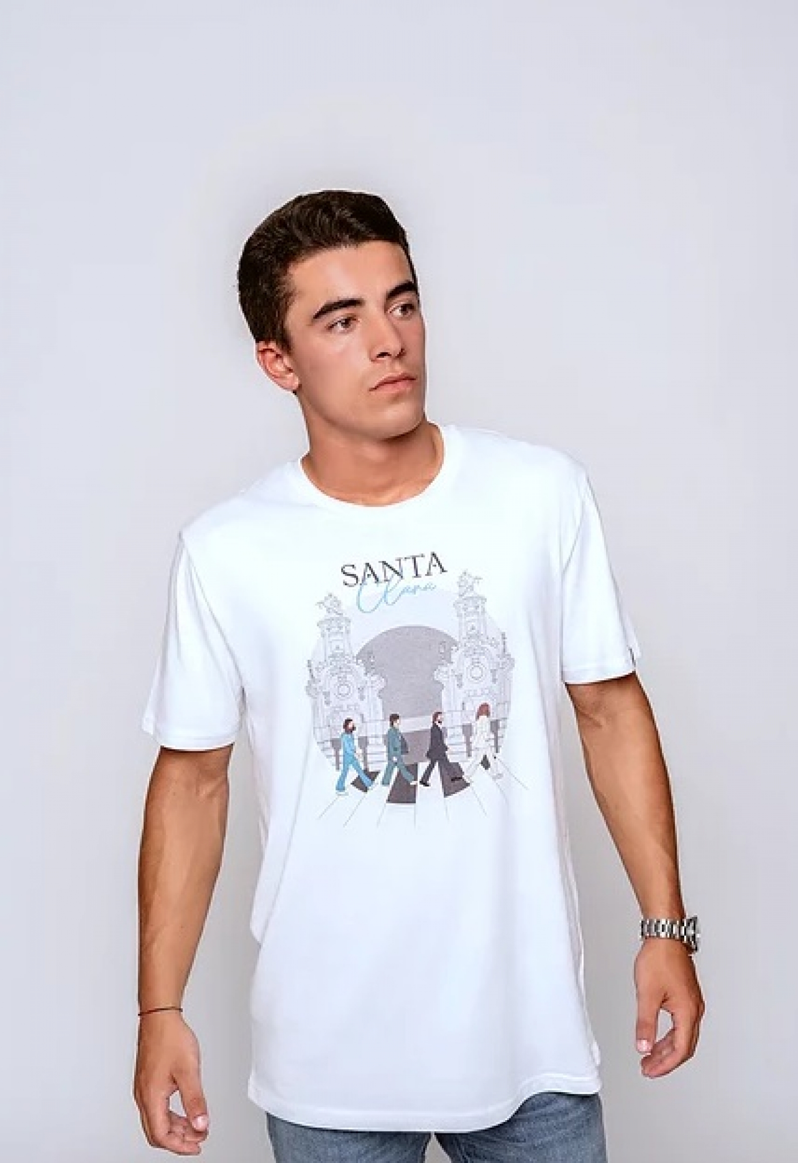 CAMISETA DISEÑO BEATLES SANTA CLARA